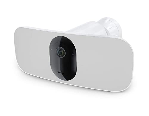 Arlo Pro 3 Floodlight Telecamera senza fili da esterno WiFi , Sirena integrata, Visione Notturna a Colori, Video 2K HDR, Audio 2 Vie, 160 °, Bianco, con 90 giorni di prova gratuita di Arlo Secure