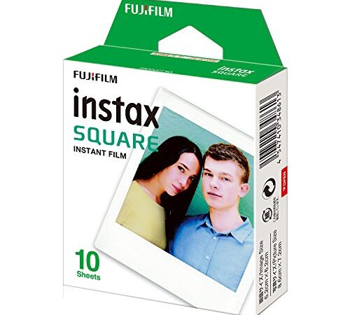 Fujifilm instax SQUARE, Film Pellicola Istantanea, Formato Quadrato, 62x62 mm, Confezione da 10 Foto