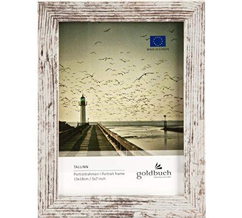 goldbuch 92 0493 - Cornice portafoto Tallin vintage in legno MDF, per foto singola, formato 13 x 18 cm, con supporto da appoggiare e da parete