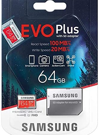 Samsung Evo Plus 2020 Memoria Flash Da 64 Gb Microsdxc Classe 10 Uhs-I, Bianco Grigio