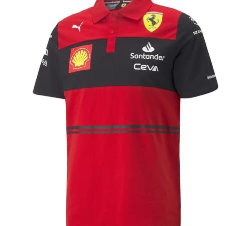 Scuderia Ferrari - Maglietta Polo Ufficiale della Scuderia Ferrari Stagione 2022 - Rosso - M