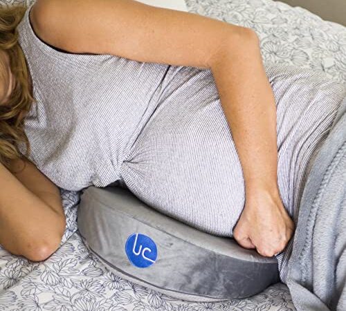 UC Cuscino Gravidanza con zeppa | Leggero e Portatile, Fodera Lavabile in Lavatrice, Supporto per Pancia, Gambe, Anche e Schiena, per Tutte le Fasi della Gravidanza | Cuscino Memory Maternità.