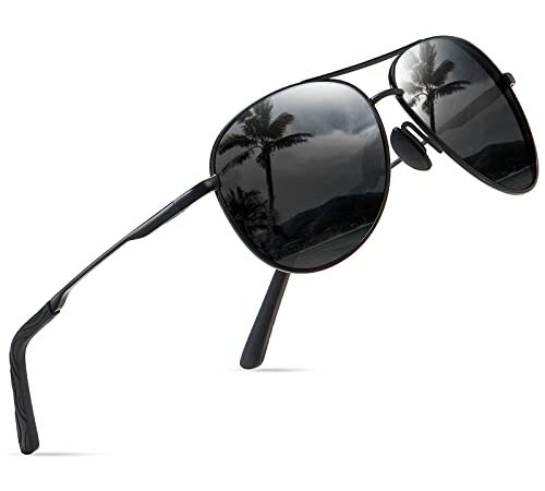 wearPro Occhiali da sole pilota polarizzati per uomini e donne protezione occhiali stile classico ultraleggeri lenti antiriflesso guida pesca sport con occhiali da sole