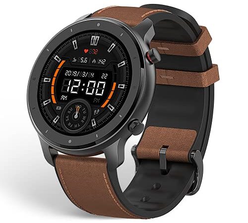 Amazfit Smartwatch Gtr 47Mm Orologio Intelligente Fitness Tracker 1,39 Pollici Touch Control Display, 5 Atm, Nero, ‎1.39 Pollici