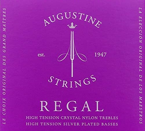 Augustine 650537 Corde per Chitarra Classica, Etichetta Regals, Set Cantini Precision-Round Extra High Tensione, Corde Basse High Tensione, Muta Blu