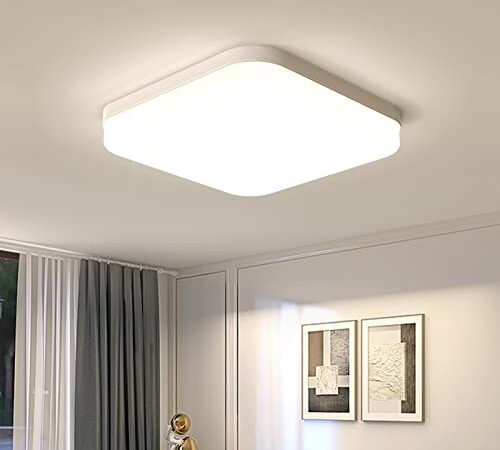 EASY EAGLE Plafoniera LED Soffitto 36W, Lampada Plafoniere Quadrato 3240LM 4000K Luce Bianco Neutro per Camera da Letto, Cucina, Soggiorno, Ufficio, Balcone, Bagno