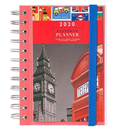 Erik® - Agenda annuale 2020, giornaliera, multiuso: scuola, casa, lavoro, 11,4x16 cm - London