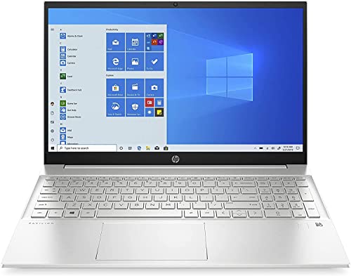 HP - PC Pavilion 15-eh0001sl Notebook, AMD Ryzen 5 4500U, RAM 8 GB, SSD 256 GB, Grafica AMD Graphics, Windows 10 Home, Schermo 15.6" FHD IPS, Lettore Impronte digitali, Webcam HP 720p HD, Argento