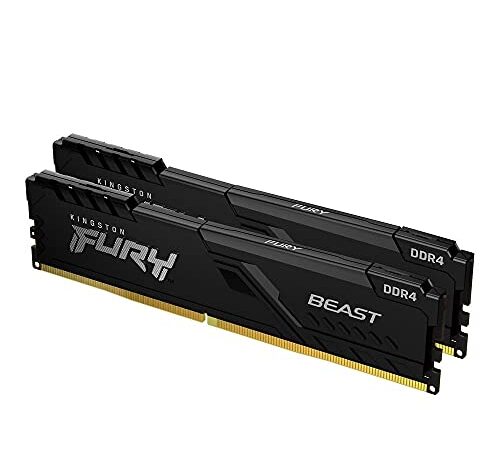 Kingston FURY Beast 16GB (2x8GB) 3200MHz DDR4 CL16 Memoria Gaming Kit per Computer Fissi Kit da 2 KF432C16BBK2/16