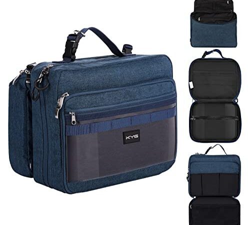 KYG Borsa da Toilette, Beauty Case da Viaggio per Uomo Donna, Appesa Multifunzione Impermeabile Borsa da Trucco Staccabile, 2 in 1 Borse da Toilette Portatile Blu