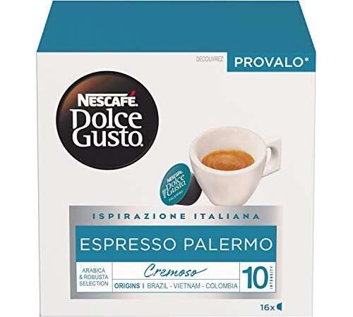 NESCAFÉ DOLCE GUSTO Espresso Palermo Caffè, 6 Confezioni da 16 capsule (96 capsule)