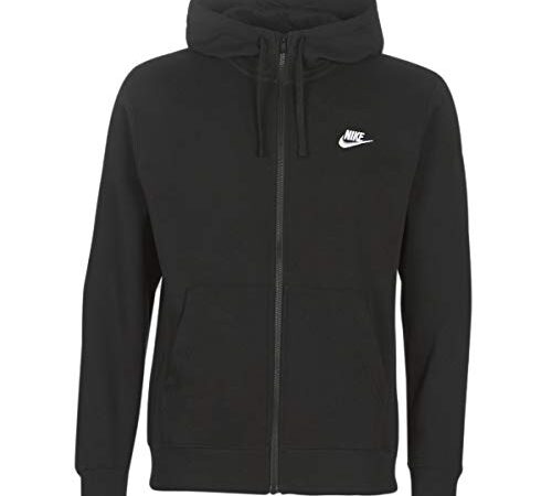 Nike Sportswear Club Fleece, Felpa con Cappuccio Uomo, Black/Black/(White), M