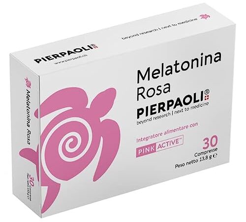PIERPAOLI - Melatonina Rosa: Integratore Alimentare per Apportare Benefici alla Funzione del Sonno Contribuendo a Migliorare il Benessere della Donna Durante la Menopausa, 1 Confezione da 30 Compresse
