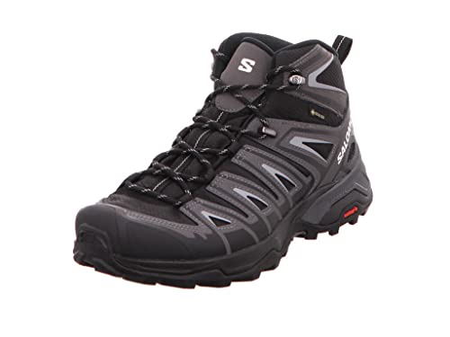 Salomon X Ultra Pioneer Mid Gore-Tex Scarpe da Hiking da Uomo, Qualsiasi condizione meteo, Tenuta del piede sicura, Stabilità e ammortizzazione, Black, 43 1/3 EU