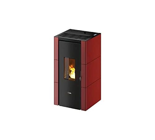 Stufa a Pellet 7 kW Ventilata colore Rosso - 7021027