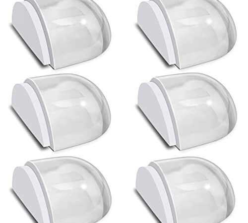 6 Pezzi, Fermaporta Trasparenti Autoadesivi, Fermaporta a Pavimento, Fermaporta a Pavimento Adesivo Protezioni per Pareti, Pavimento e Mobili Uso Casa e Ufficio