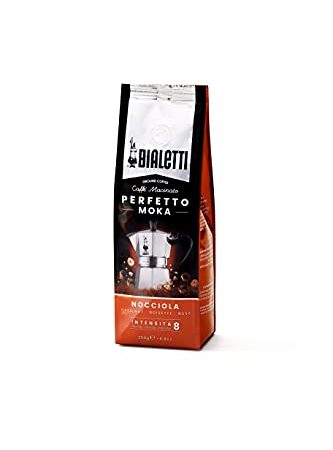 Bialetti Perfetto Moka Caffè Macinato, Gusto Nocciola - 1 x 250 gr