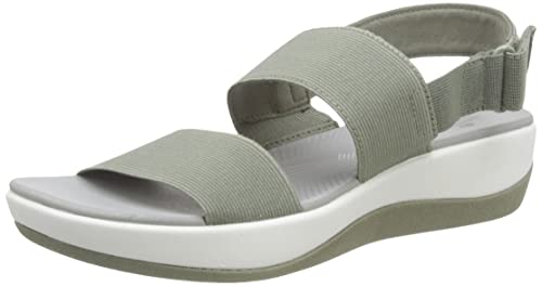 Clarks Arla Jacory, Sandali con Zeppa, Donna, Verde (Olive -), 38 EU