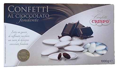 Crispo - Confetti al Cioccolato Fondente Bianchi - 1 kg