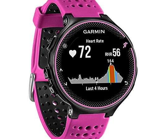FunBand Cinturino per Garmin Forerunner 235, Morbido Cinturino di Ricambio in Silicone per Garmin Forerunner 235/235 Lite/220/230/620/630/735XT/Approach S20/S5/S6 Smart Watch (Rosa Nero)