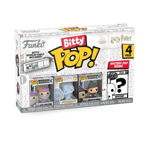 Funko Bitty POP! Harry Potter - Albus Dumbledore™, Nearly Headless Nick™, Minerva McGonagall™ E una Mini Figura Misteriosa a Sorpresa - 0.9 Inch (2.2 Cm) da Collezione - Idea Regalo - Cake Topper