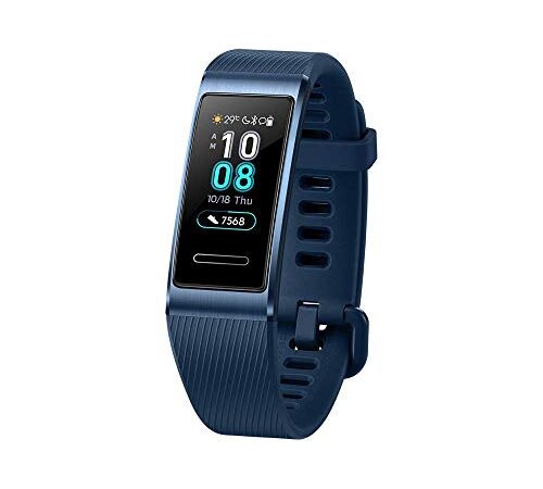 HUAWEI Band 3 Pro Resistenza all’Acqua 5 ATM, GPS Integrato, Analisi del Sonno con AI, Monitoraggio Continuo del Battito, Display AMOLED 0.95", Space Blue