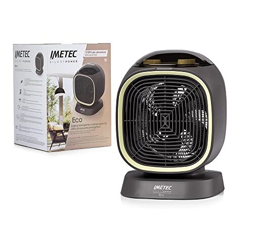 Imetec Silent Power Eco, Termoventilatore Silenzioso, Stufetta Elettrica, Tecnologia ECO -35% Consumo Energetico, 2100 W, Funzione Antigelo, Temperatura Regolabile, 4 Funzioni, Termostato Ambiente