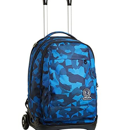 Invicta Trolley New Tech, Zaino Bambini e ragazzi, Blu (Blu), Taglia Unica