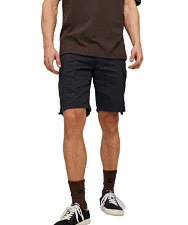 Jack & Jones Jpstmarley-Pantaloncini Jjcargo ANA SN Cargo, Nero, L Uomo