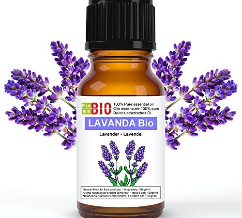 Lavanda Bio Olio essenziale 100% Puro 30 ml - Uso interno Terapeutico Alimentare Diffusori Aromaterapia Cosmetica Cucina - Laborbio