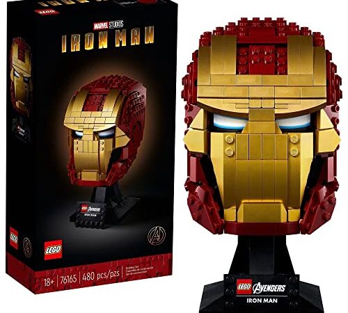 LEGO Super Heroes Casco di Iron Man, Set di Costruzioni per Adulti e per i Fan Marvel Avengers, Dettagli Realistici, 76165