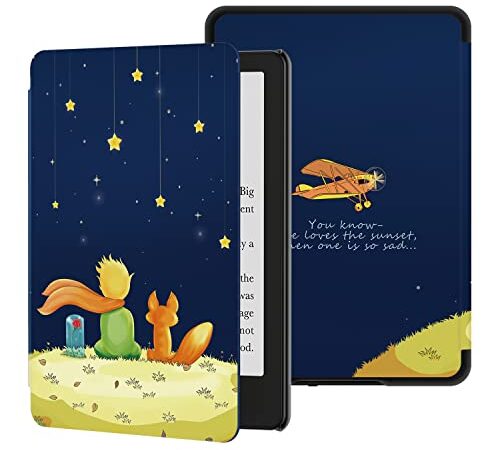 OLAIKE Custodia per il Nuovissimo Kindle Paperwhite da 6,8" (11a Gen-Versione 2021)-Cover in Pelle PU con Sveglia/Sonno Automatico-Si Adatta ad Kindle Paperwhite Signature Edition,Il ragazzo e la