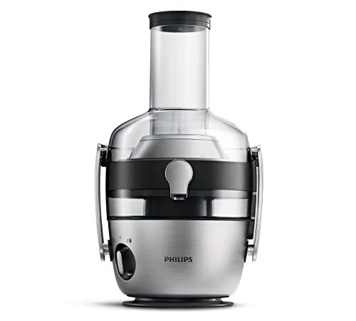 Philips Centrifuga Frutta e Verdura - 1100W, 2L, App di Ricette NutriU, Apertura XXL, Tecnologia QuickClean (HR1921/20)