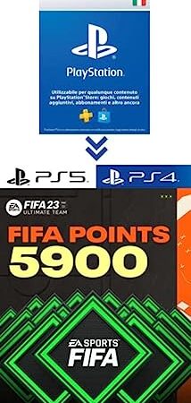 PlayStation Store Gift Card per FIFA 23 Ultimate Team - 5900 FIFA Points - Codice download per PS4/PS5- Account italiano