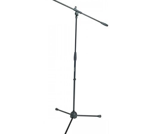 Proel RSM180 - Asta Professionale per Microfono, treppiede con snodo a giraffa nylon, per karaoke e Live, Nero.