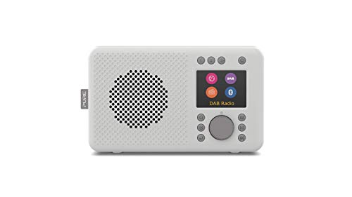 Pure Elan Connect All-In-One Internet Radio con DAB e Bluetooth 4.2 (Radio DAB/DAB+, FM e Internet, Display a colori TFT, 20 stazioni memorizzate, funzionamento a batteria possibile), Stone Grey