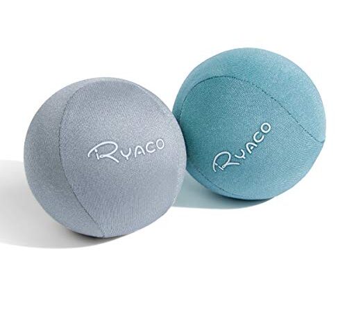 Ryaco Pallina Antistress Mano Terapia Palline Palla per Riabilitazione Fisioterapia Esercizi Terapeutiche Spremere Palle Dito Grip Uovo Gel, Confezione da 2