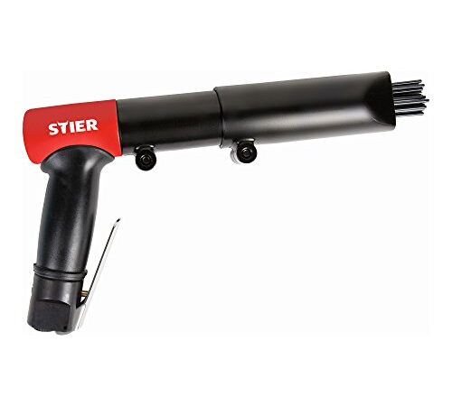 STIER Pistola per aghi ad aria compressa STIER, NE-30, lunghezza 340 mm, 3000 colpi al minuto, pistola ad aghi, impugnatura ergonomica