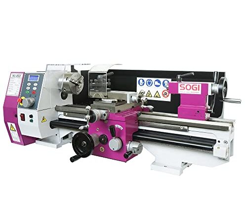 Tornio per metalli da banco SOGI M2-450D 210 x 510 motore Brushless avanzamenti automatici