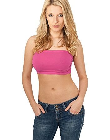 Urban Classics Top da Donna a Fascia, Rosa (Fuchsia 00106), M