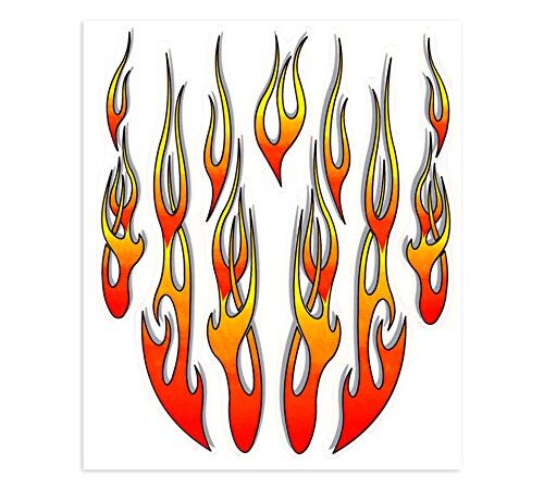 4R Quattroerre.it 32100 Adesivo Stickers Fiamme, 20 x 24 cm