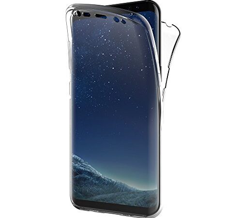 AICEK Cover Samsung Galaxy S8, 360° Full Body Cover Samsung S8 Silicone Case Molle di TPU Trasparente Sottile Custodia per Galaxy S8 (5.8 Pollici)