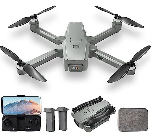 Brushless Motore Droni con 2 Telecamere 40KM/h MAX Resistenza al vento di livello 4 per Adulti 5GHz WIFI FPV Drone con Telecamera HD RC Quadcopter 2 Batterie 30 Minuti di Tempo di Volo idea16 UAV