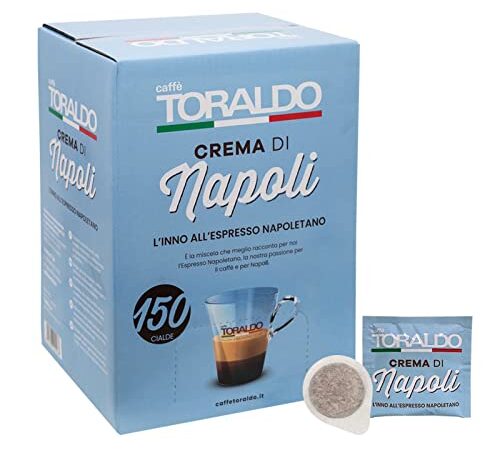 Cialde Caffè Toraldo miscela Crema di Napoli ESE 44 mm (150 Unità)