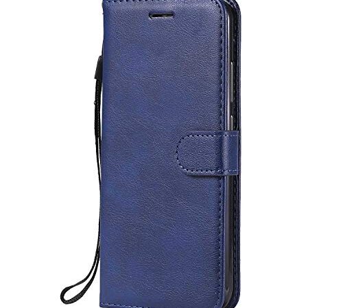 DENDICO Cover Xiaomi Redmi Note 7 / Redmi Note 7 Pro, Premium Portafoglio PU Custodia in Pelle, Flip Libro TPU Bumper Caso per Xiaomi Redmi Note 7 / Redmi Note 7 Pro - Blu Navy