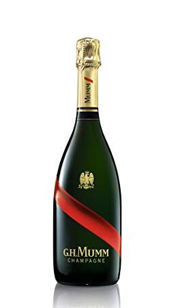 G.H. Mumm Grand Cordon Champagne, Champagne francese dorato, Vitigno Pinot Noir con 100 Cuvée, Note di vaniglia e frutta fresca, 12% Vol., 75 Cl