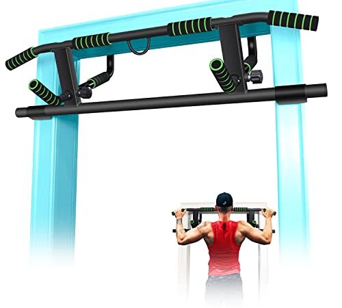 Jandecfit Barra di trazione per porta, stazione portatile di trazione, barra multifunzione per la casa, barra per il mento, design multi-grip per la casa, palestra, massimo limite 200 kg