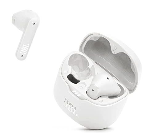 JBL Tune Flex TWS Auricolari In Ear True Wireless Bluetooth, con Cancellazione Attiva del Rumore, Bassi Potenti, Impermeabili IPX4, 8+24 Ore di Autonomia Combinata, Custodia di Ricarica, Bianco
