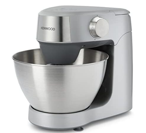 Kenwood KHC29.A0SI Impastatrice Planetaria Prospero + Ciotola capiente in acciaio da 4,3L, Dotato di 3 utensili di miscelazione, Potenza 1000watt, Sistema di sicurezza, Piedini antiscivolo, Silver