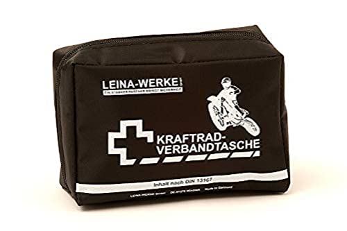 Leina 17012 - Kit di Pronto Soccorso per Moto, Tipo II, con Velcro, Colore: Rosso/Nero